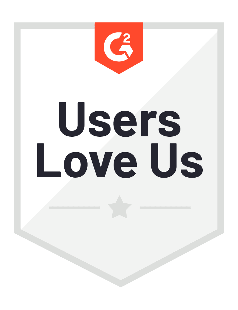 Users Love Us award G2 logo.